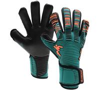 Size 11 Professional ADULT Goal Keeping Gloves - ELITE 2.0 Green & Orange Keeper