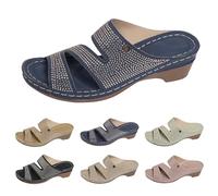 Size 11 Womens Sandals Platform Flat Sandals Wedge Flip Flops Blue Ankle Support for Women Foot Arch Support for Men Silver High Heels Women Ladies Beige Blue 7 5