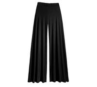 Size 16 Black Gothic Wide Leg Flattering High Waist Stretch Palazzo Pants/Trousers