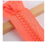 Size 20 Super Large Separating Plastic Zipper Tangerine Color Heavy Duty Zippers 10 inches Long with 1 Sliders for DIY Sewing Tailor Crafts Bags or Adornment (Tangerine Color(Orange Red 2 Pcs)