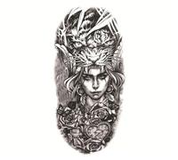 Size:208x95mm New Waterproof Animal, Flower Angel Tattoo Tiger Head Totem Tattoo Sticker(002)