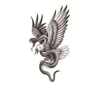 Size:208x95mm New Waterproof Animal, Flower Angel Tattoo Tiger Head Totem Tattoo Sticker(014)