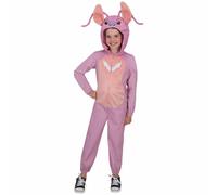 (Size 3-5, Pink) Angel Disney Lilo & Stitch Book Week Girls Costume Hooded Jumpsuit