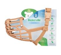 Safe BASKERVILLE ANTI SCAVENGE MUZZLE, Size 3, Dog can Pant and Drink, Prevents Biting and Food Waste Scavenging, Ideal for Longer Nosed Dogs, Breathable Dog Training Muzzle for Small Dogs