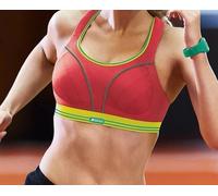 Size 32A 34A Shock Absorber Ultimate Run Sports Bra in Pink & Yellow