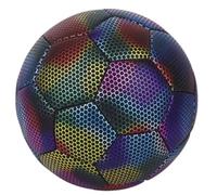 Size 4 Glow-in-the-Dark Reflective Soccer Ball, Fluorescent Luminous Training Ball for Students Competition & Practice, Long-Lasting Brightness, for Kids Adults(C)