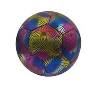 Size 4 Glow-in-the-Dark Reflective Soccer Ball, Fluorescent Luminous Training Ball for Students Competition & Practice, Long-Lasting Brightness, for Kids Adults(F)