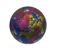 Size 4 Glow-in-the-Dark Reflective Soccer Ball, Fluorescent Luminous Training Ball for Students Competition & Practice, Long-Lasting Brightness, for Kids Adults(D)