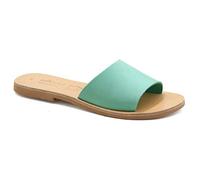 Size 4 Mint Emmanuela Greek Handmade Leather Flat Sandals, Quality Slide on Simple Sandals, Quality Slide on Summer Shoes for Women, Open Toe Sliders, Boho Chic Mules