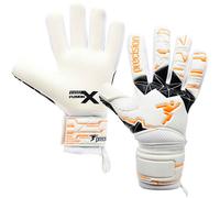 Size 4 PRO JUNIOR Goal Keeping Gloves - Contact Duo Replica White/Orange Glove