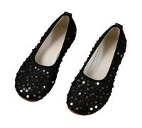 Size 4 Wide Toe Box Knit Flat Shoes for Women Ballet Flats Round Toe Comfort Wide Width Walking Flats Slip on Dress Shoes Pumps 002_Black