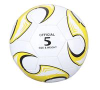 Size 5 Soccer Ball, PVC Rubber Official Size Soccer Ball, Size 5 Competitions Soccer Ball for Training Competitions Backyard Grass Field (Yellow)