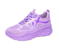 Size 6.5 Womens Memory Foam Sneakers Lightweight Running Shoes Lace-Up Sneaker Orthopedic Trainers Walking Shoe Lightweight Non Slip Tennis Sneakers Workout Casual Gym Jogging Shoes Purple Footwear