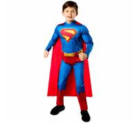 (Size 6-8, Blue) Superman Deluxe DC Comics Movie Superhero Kids Boys Costume