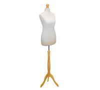 Size 6/8 Tailors Dummy Female Cream With Lightwood Tripod Dressmakers Fashion Students Mannequin Display Bust