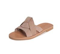 Size 6 Brown Red Emmanuela Ancient Greek Style Sandals, Handmade Leather Open Toe Strappy Flat Sandals, Slide on Summer Shoes for Women, Boho Chic Sliders Rose Gold Silver Bronze
