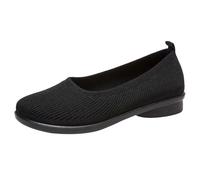 Size 6 Ladies Trainers Wide Fit Slip on Walking Sneakers Loafers Knit Dressy Shoes Casual Low-Top Flats Comfortable Lightweight Soft Walking Work Shoes Clearance 003_Black