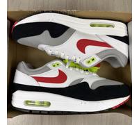 Size 6 - Nike Air Max 1 Trainers Chili Volt White Red Black HF0105-100