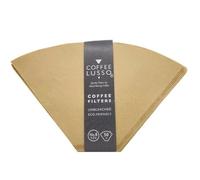 Size 6/No.6/1x6 Coffee Filter Papers by COFFEE LUSSO, Cone Shaped, Unbleached, Eco Friendly (50)