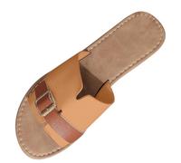 Size 6 WOMEN'S Thong Sandals Open Toe Slip on Flip Flops Slippers Buckle Sandals Summer Slides Beach Outdoor T-Strap Tan Sandal Shoes A3_Yellow Footwear Clearance