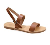 Size 7 Honey Emmanuela Greek Handmade Leather Flat Sandals, Quality Summer Shoes for Women with adjustable buckle strap, Open Toe Strappy Sandals, Boho Chic Slingback Sandals