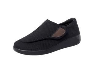 Size 7 Walking Shoes for Swollen Feet Women UK Adjustable Strap Wide Fit Orthopedic Breathable Diabetic Shoes Running Sneakers for Ladies Elderly Swollen Pain Relief Footwear #03_Black