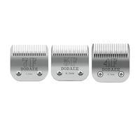 Size 7F/5F/4F Detachable Pet Dog Grooming Clipper Ceramic Blades Set,Compatible with Heiniger,Andis,Oster A5,Wahl KM10 Series Clippers,Cut Length 1/8"(3.2mm) to 3/8”(9.5mm),3 Pack