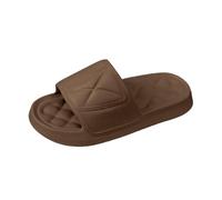 Size 8 Pillow Slippers for WOMEN and Men Ultra Comfort Non-slip Shower Slippers EVA Sandals Indoor and Outdoor Use Quick Drying Pool Party Home Dorm Slides Bathroom Sandals Coffee Footwear Clearance