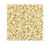 Size 8 Seed Beads Pearl Cream Qty 100 Grams