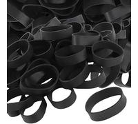 Size #82 Tactical Rubber Bands - 50 Pieces Black Heavy Duty Rubber bands, Extra Thick Wide Large UV Heat Cold Resistant Industrial Strong Elastic Rubber Bands for Survival Camping Biking Fishing