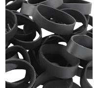 Size #82 Tactical Rubber Bands - 50 Pieces Black Heavy Duty Rubber bands, Extra Thick Wide Large UV Heat Cold Resistant Industrial Strong Elastic Rubber Bands for Survival Camping Biking Fishing