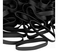 Size #82 Tactical Rubber Bands - Pack of 60 Heavy-Duty, Extra Thick and Wide UV, Heat, and Cold-Resistant Industrial-Grade Elastic Bands for Camping, Cycling, and Fishing (black)
