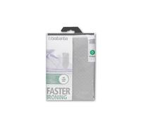Brabantia Ironing Board Cover with 2 mm Foam - 135 x 45 cm, Extra Large, Metallised Silver