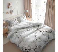 Size Duvet Cover Set Double 200 x 200 cm, Soft Printed Bedding Set Reversible Duvet Cover Set with Pillowcases, Zipper ClosureBlueFantasy Giant Mushrooms Embellished Sapphires