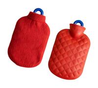 Size Hot Water Bag with Knitted Plush Cover for Extended Warmth Cold Night Comfortable Warmers Bed Warming Hand Warming Tool for Winter Use