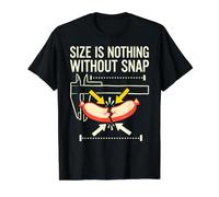 Size is Nothing Without Snap Funny Sausage Humor BBQ Value Graphic T-Shirt, Men, Black, L