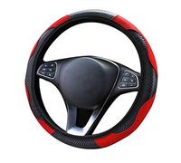 Size M 37-38cm /14.5-15inch Car Steering Wheel Cover Leather Breathable Anti-Slip Steering Cover