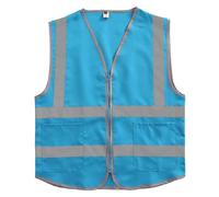 Size M-4XL Security Guard Vest With Pockets Hi Vis Outdoor Construction Protective Workwear High Vis Vest(Color 19,XL-chest 110cm)