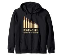 Size Matters - Funny Gun Lover Bullets T-shirt Zip Hoodie