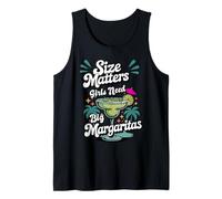 Size Matters Girls Need Big Margaritas Womens Dark Tank Top