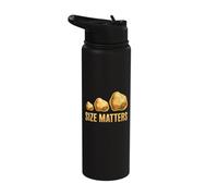 Size Matters Gold Nugget Prospector Mining Humor Stainless Steel Insulated Water Bottle