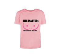 Size Matters Nobody Wants Small Tits Fun Sarcastic T-Shirt, Lads/Girls Night T-Shirts, Funny Humorous T-Shirts (UK, Alpha, XXL, Regular, Regular, Pink)