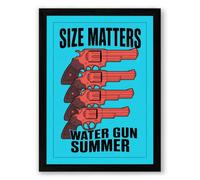 Size Matters Typography Framed Wall Art Print A2 (59.4×42cm) Black, Wall Decor for Living Room, Bedroom, Office & Home, Ready to Hang, Art Gift