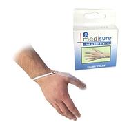 Size Medium Pair of MEDISURE FIRSTAID Premium Adjustable RE-USABLE Medical Protective Transparent PVC Thumb STALL