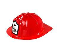 Size PVC Fireman Red PVC Fireman Helmet Hat for Fancy Dress Costumes Outfits Accessory