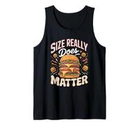 Size Really Does Matter Burger Burger Cheeseburger Foodie Tank Top