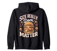Size Really Does Matter Burger Burger Cheeseburger Foodie Zip Hoodie