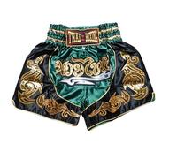 Size XXL Green Muay Thai Shorts for Adults - Maximum Performance! Ideal for Kickboxing, MMA, Boxing & Training in The Gym