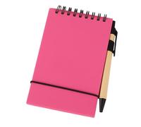 Sized Memo Pad 50 Sheets Unruled Elastic Strap Closure Small Twin Coil Binding Notepads for Sketching Note Taking Notebook