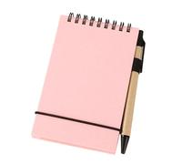 Sized Memo Pad 50 Sheets Unruled Elastic Strap Closure Small Twin Coil Binding Notepads for Sketching Note Taking Pocket Size Notebook